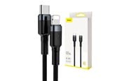 USB-kabel - Baseus Cafule Cable Type-C to iP PD 18W 1m Gray+Black - CATLKLF-G1