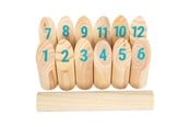 Utomhuslek - Small Foot Wooden Kubb with Numbers Throwing Game in Bag 13dlg. - 12402