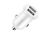 Mobile - Adapters & Chargers - Baseus Grain Pro Car Charger 2x USB 4.8A (white) - CCALLP-02