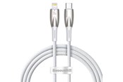 USB-kabel - Baseus USB-C cable for Lightning Glimmer Series 20W 1m (White) - CADH000002