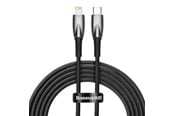 USB-kabel - Baseus USB-C cable for Lightning Glimmer Series 20W 2m (Black) - CADH000101
