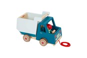 Babyleksaker - Small Foot - Wooden Pull Figure Tipping Truck - 12348
