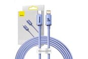 USB-kabel - Baseus Crystal cable USB-C to Lightning 20W PD 2m (violet) - CAJY000305