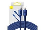 USB-kabel - Baseus Crystal Shine cable USB-C to USB-C 100W 1.2m (blue) - CAJY000603