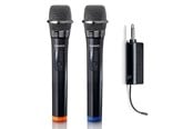 Mikrofoner - Lenco MCW-020BK - Set of 2 wireless microphones with portable battery powered receiver - MCW-020BK