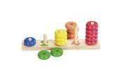 Babyleksaker - Goki Wooden Stacking Puzzle color - 58941