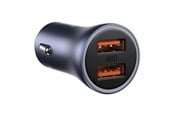 Mobile - Adapters & Chargers - Baseus Golden Contactor Pro car charger 2x USB 40W (gray) - CCJD-A0G