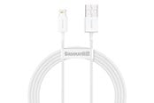 USB-kabel - Baseus Superior Series Cable USB to Lightning 2.4A 1.5m (white) - CALYS-B02