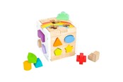 Babyleksaker - Small Foot - Wooden Shape Sorter Cube Rainbow. - 11777
