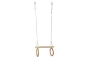 Utomhuslek - Small Foot - Wooden Trapeze with Gymnastic Rings - 11909