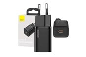 Mobile - Adapters & Chargers - Baseus Super Si Quick Charger 1C 25W (black) - CCSP020101