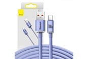 USB-kabel - Baseus Crystal Shine cable USB to USB-C 100W 2m (purple) - CAJY000505