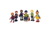 Figure - Small Foot - Wooden Dollhouse Family with Wheelchair 6pcs. - 12396