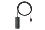 USB Hub - Baseus Hub 4in1 Lite Series USB to 4x USB 3.0 1m (Black) USB Hub - USB 3.0 - 4 porte - Svart - WKQX030101