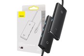 USB Hub - Baseus Lite Series Hub 4in1 USB-C to 4x USB 3.0 + USB-C 25cm (Black) USB Hub - USB 3.0 - 4 porte - Svart - WKQX030301