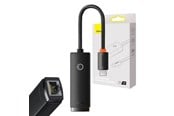USB-kabel - Baseus Network adapter  Lite Series USB-C to RJ45 (black) - WKQX000301