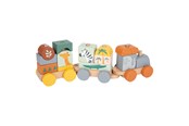 Träleksaker - Small Foot - Wooden Stacking Blocks Train Safari - 11698