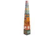 Babyleksaker - Small Foot - Stacking Blocks Safari Cardboard 10 pcs. - 11957