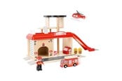 Träleksaker - Small Foot - Wooden Fire Station with Accessories. - 10900