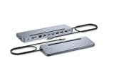 Dockning - I-Tec USB-C Metal Ergonomic 3x 4K Display Docking Station + Power Delivery 100 W - C31FLAT2PDPRO