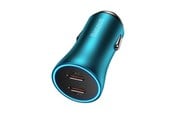 Mobile - Adapters & Chargers - Baseus Golden Contactor Pro car charger 2x USB-C 40W (blue) - CGJP000003