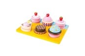 Rollek - Small Foot - Wooden Play Food Cupcakes and Cake Set 13dlg. - 10149