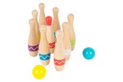 Utomhuslek - Small Foot - Wooden Bowling Game with Zigzag Pattern 11 pcs. - 11912