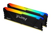 RAM - Kingston FURY Beast RGB DDR4-3600 - 64GB - CL18 - Dual Channel (2 pcs) - Intel XMP - Svart med RGB - KF436C18BB2AK2/64