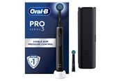 Tandborste - Oral-B eltandborste Pro 3 3500 Black Edition + Extra CA Black Brush Head + Travel Case - 8006540759912