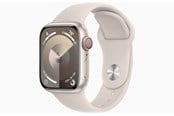 Pulsmätare & Stegräknare - Apple Watch Series 9 GPS + Cellular 41mm - Starlight Aluminium Case with Starlight Sport Band - S/M - MRHN3DH/A