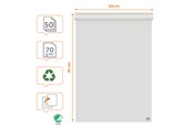 Block och Anteckningsböcker - Nobo Premium Flipchart Recycled Paper Pad 600x890mm Reversible Plain or Gridded paper 50 Sheet 70gsm 1 Pack Rolled - 1915659
