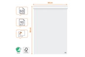 Block och Anteckningsböcker - Nobo Premium Flipchart Paper Pad 600x890mm Reversible Plain or Gridded Paper 50 sheet 90gsm 1 Pack Rolled - 1915657
