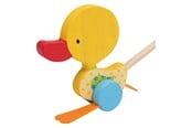 Babyleksaker - Small Foot - Wooden Push Figure Duck Tina with Stick - 3357