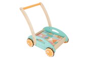 Babyleksaker - Small Foot - Wooden Baby Walker Carriage with Blocks Pastel 35dlg. - 11766