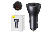Mobile - Adapters & Chargers - Baseus Car charger  Golden Contactor Pro 2x USB-C 1x USB 65W (grey) - CGJP010013