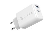 Mobile - Adapters & Chargers - Lippa 65W USB-C PD & USB-A QC GaN Wall Charger - White - LPWC65W