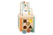 Babyleksaker - Small Foot - Wooden Activity Cube and Motor Skills Spiral Safari - 11960