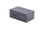 KVM switch - StarTech.com P2DD46A2-KVM-SWITCH 2-Port Dual-Monitor DisplayPort KVM Switch 4K 60Hz 2x USB 5Gbps Hub Ports 2x USB 2.0 HID Ports Hotkey and Push-Button Switching - P2DD46A2-KVM-SWITCH