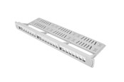 Nätverks tillbehör - Lanberg PPKS-1124-S Patch Panel Blank 24-Port 1U with Organizer for Keystone Modules Grey - PPKS-1124-S