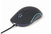 Mus - Gembird Illuminated large size wired mouse - Mouse - Optic - 6 knappar - Svart - MUS-UL-02