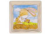 Pusselspel - Goki Wooden Layer Puzzle - Vegetable Garden 53pcs. Trä - 57495