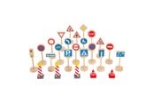 Leksaksbil - Small Foot - Wooden Mini Traffic Sign Set 25 pcs. - 11736