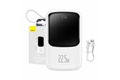 PowerBank - Baseus Powerbank Qpow PRO with cable 10000mAh 22.5W (White) PowerBank - Vit - 10000 mAh - PPQD060102