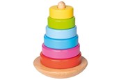 Babyleksaker - Goki Wooden Stacking Tower Color 8pcs. - 58925