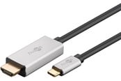 Displaykabel - Pro HDMI - USB-C - 2m - Grå - HDMI-USB-C-S-2m