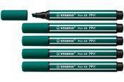 Skriv- och ritverktyg - STABILO Pen 68 MAX - Fibre-tip Pen with Thick Chisel Tip - Turquoise Green - 768/53