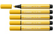 Skriv- och ritverktyg - STABILO Pen 68 MAX - Felt-tip pen with thick chisel tip - yellow - 768/44