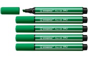 Skriv- och ritverktyg - STABILO Pen 68 MAX - Fibre-tip Pen with Thick Chisel Tip - Emerald Green - 768/36