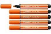 Skriv- och ritverktyg - STABILO Pen 68 MAX - Fibre-tip Pen with Thick Chisel Tip - Pale Vermilion - 768/30