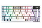 Tangentbord - ASUS ROG Azoth 75% Wireless DIY Custom RGB - Gaming Keyboard - Utan numpad - Nordisk - Vit - 90MP031A-BKNA11